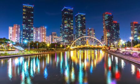 Night city view